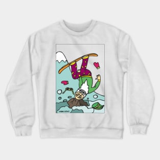 Grandpa snowboarder Crewneck Sweatshirt